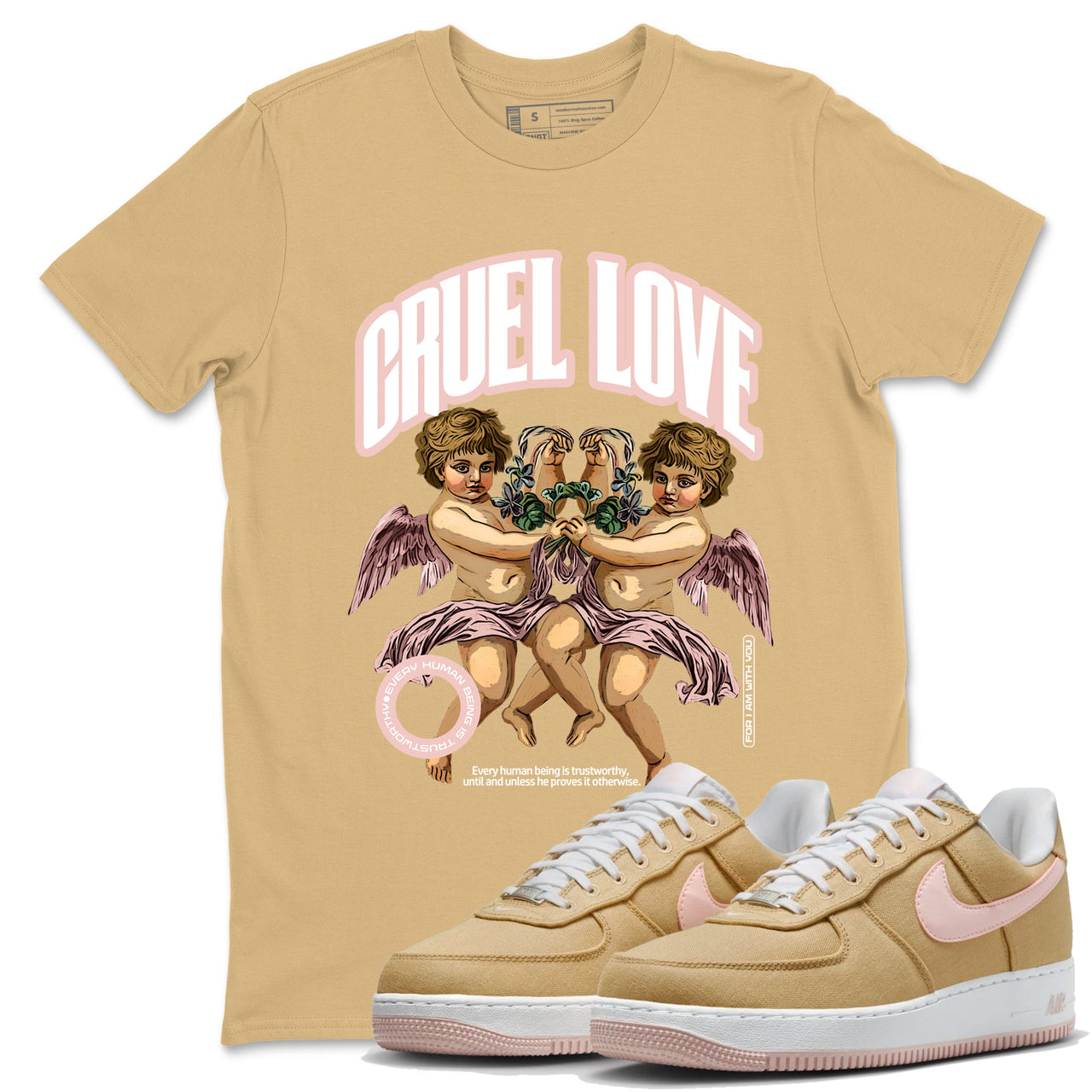 Air Force 1 Low Linen shirts to match jordans Cruel Love sneaker match tees Air Force 1 Linen Graphic Shirts To Match AF1 SNRT Sneaker Tees unisex cotton Old Gold 1 shirts