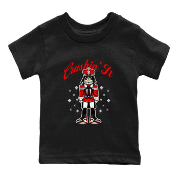 1s Black Toe Reimagined t shirts to match sneakers Crushin' It Christmas Tee  Air Jordan 1 Black Toe Reimagined shirt SNRT Sneaker Tees Youth Baby Black 2 tee
