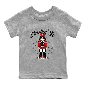 1s Black Toe Reimagined t shirts to match sneakers Crushin' It Christmas Tee  Air Jordan 1 Black Toe Reimagined shirt SNRT Sneaker Tees Youth Baby Heather Grey 2 tee