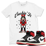 1s Black Toe Reimagined t shirts to match sneakers Crushin' It Christmas Tee  Air Jordan 1 Black Toe Reimagined shirt SNRT Sneaker Tees unisex cotton White 1 shirts