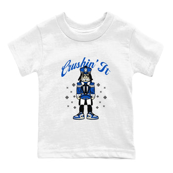1s Game Royal t shirts to match sneakers Crushin' It Christmas Tee  Air Jordan 1 Game Royal shirt SNRT Sneaker Tees Youth Baby White 2 tee