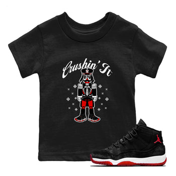 11s Bred Velvet shirts to match jordans Crushin' It sneaker match tees Air Jordan 11 Retro Bred Velvet match shoes to clothes SNRT Sneaker Tees Youth Baby Black 1 tee