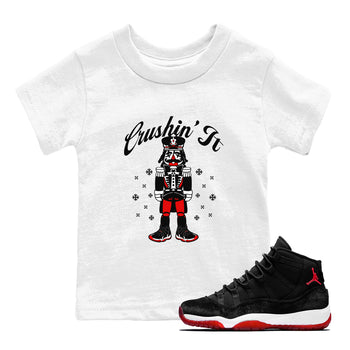 11s Bred Velvet shirts to match jordans Crushin' It sneaker match tees Air Jordan 11 Retro Bred Velvet match shoes to clothes SNRT Sneaker Tees Youth Baby White 1 tee