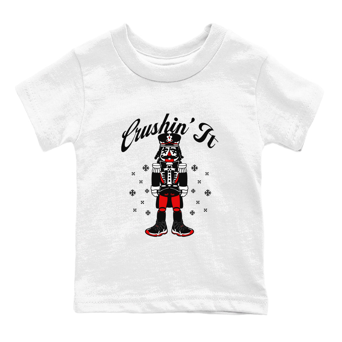 11s Bred Velvet shirts to match jordans Crushin' It sneaker match tees Air Jordan 11 Retro Bred Velvet match shoes to clothes SNRT Sneaker Tees Youth Baby White 2 tee
