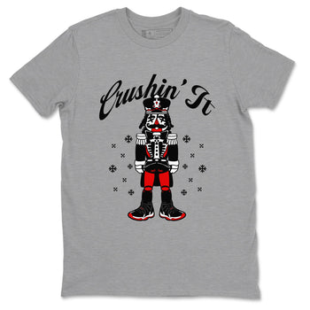 11s Bred Velvet shirts to match jordans Crushin' It sneaker match tees Air Jordan 11 Retro Bred Velvet match shoes to clothes SNRT Sneaker Tees unisex cotton Heather Grey 2 shirts