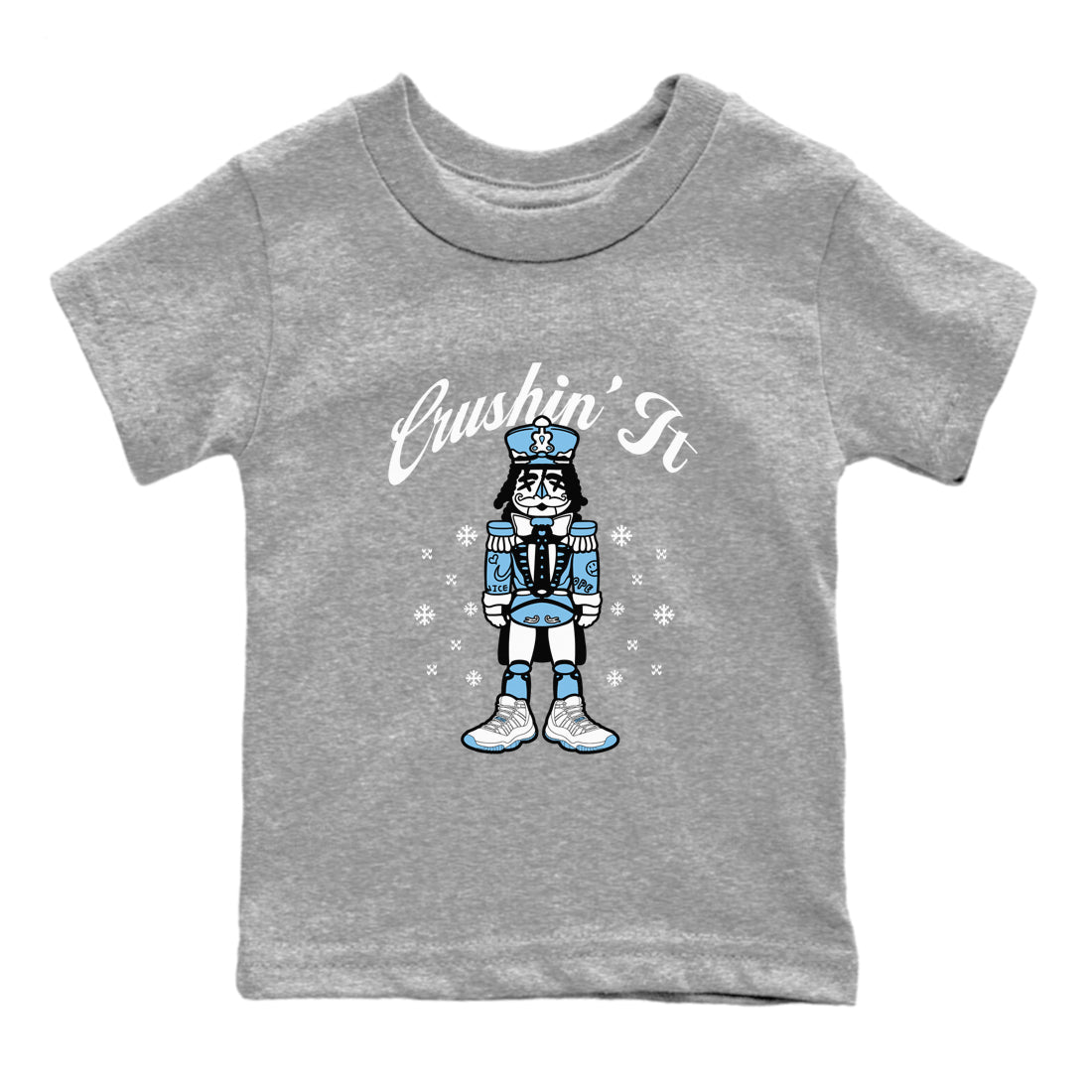 11s Legend Blue (Columbia) shirts to match jordans Crushin' It sneaker match tees Air Jordan 11 Retro Legend Blue match shoes to clothes SNRT Sneaker Tees Youth Baby Heather Grey 2 tee