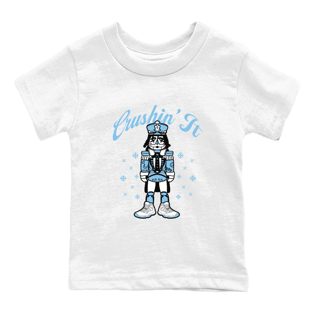 11s Legend Blue (Columbia) shirts to match jordans Crushin' It sneaker match tees Air Jordan 11 Retro Legend Blue match shoes to clothes SNRT Sneaker Tees Youth Baby White 2 tee