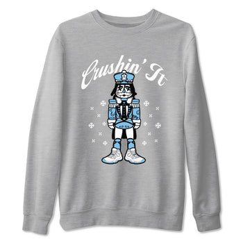 11s Legend Blue (Columbia) shirts to match jordans Crushin' It sneaker match tees Air Jordan 11 Retro Legend Blue match shoes to clothes SNRT Sneaker Tees unisex cotton Heather Grey 2 shirts
