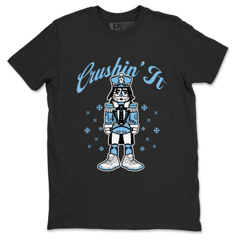 11s Legend Blue (Columbia) shirts to match jordans Crushin' It sneaker match tees Air Jordan 11 Retro Legend Blue match shoes to clothes SNRT Sneaker Tees unisex cotton Black 2 shirts