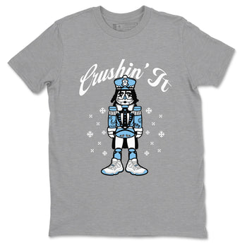 11s Legend Blue (Columbia) shirts to match jordans Crushin' It sneaker match tees Air Jordan 11 Retro Legend Blue match shoes to clothes SNRT Sneaker Tees unisex cotton Heather Grey 2 shirts