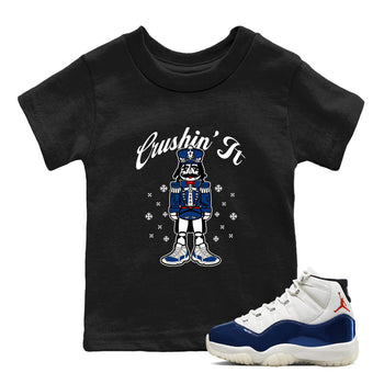 Sneaker Threads – Sneaker Tees To Match Air Jordan 11 Rare Air – Crushin' It Youth Graphic Tee Black 1. Perfect for Jordan releases 2025 colorways.