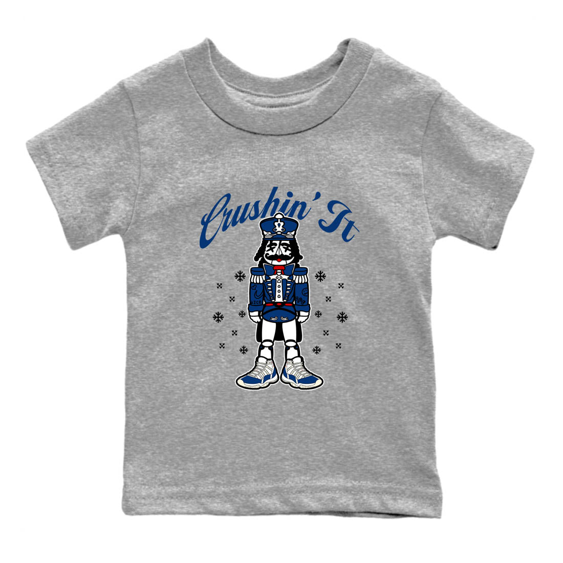 Sneaker Threads – Sneaker Tees To Match Air Jordan 11 Rare Air – Crushin' It Youth Graphic Tee Heather Grey 2. Perfect for Jordan releases 2025 colorways.