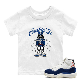 Sneaker Threads – Sneaker Tees To Match Air Jordan 11 Rare Air – Crushin' It Youth Graphic Tee White 1. Perfect for Jordan releases 2025 colorways.