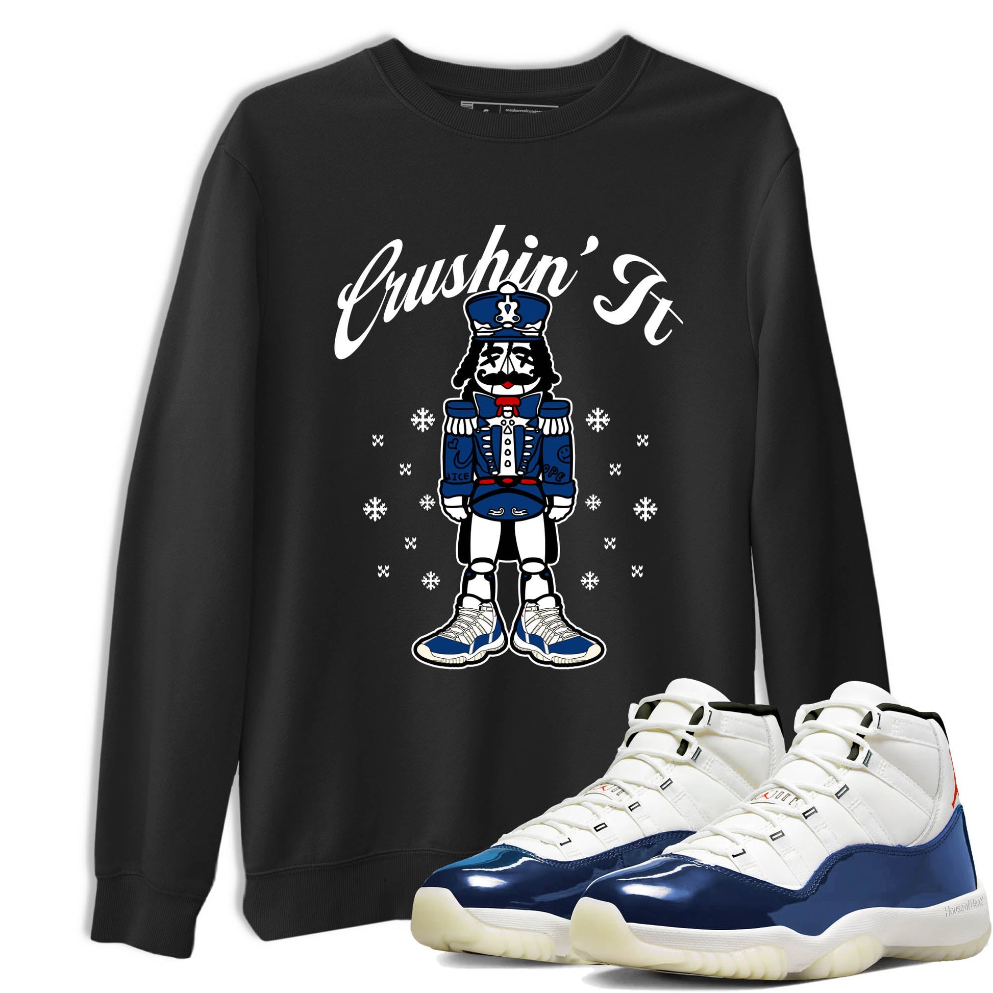 Sneaker Threads – Sneaker Tees To Match Air Jordan 11 Rare Air – Crushin' It Graphic Tee Black 1. Perfect for Jordan releases 2025 colorways.
