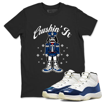Sneaker Threads – Sneaker Tees To Match Air Jordan 11 Rare Air – Crushin' It Graphic Tee Black 1. Perfect for Jordan releases 2025 colorways.