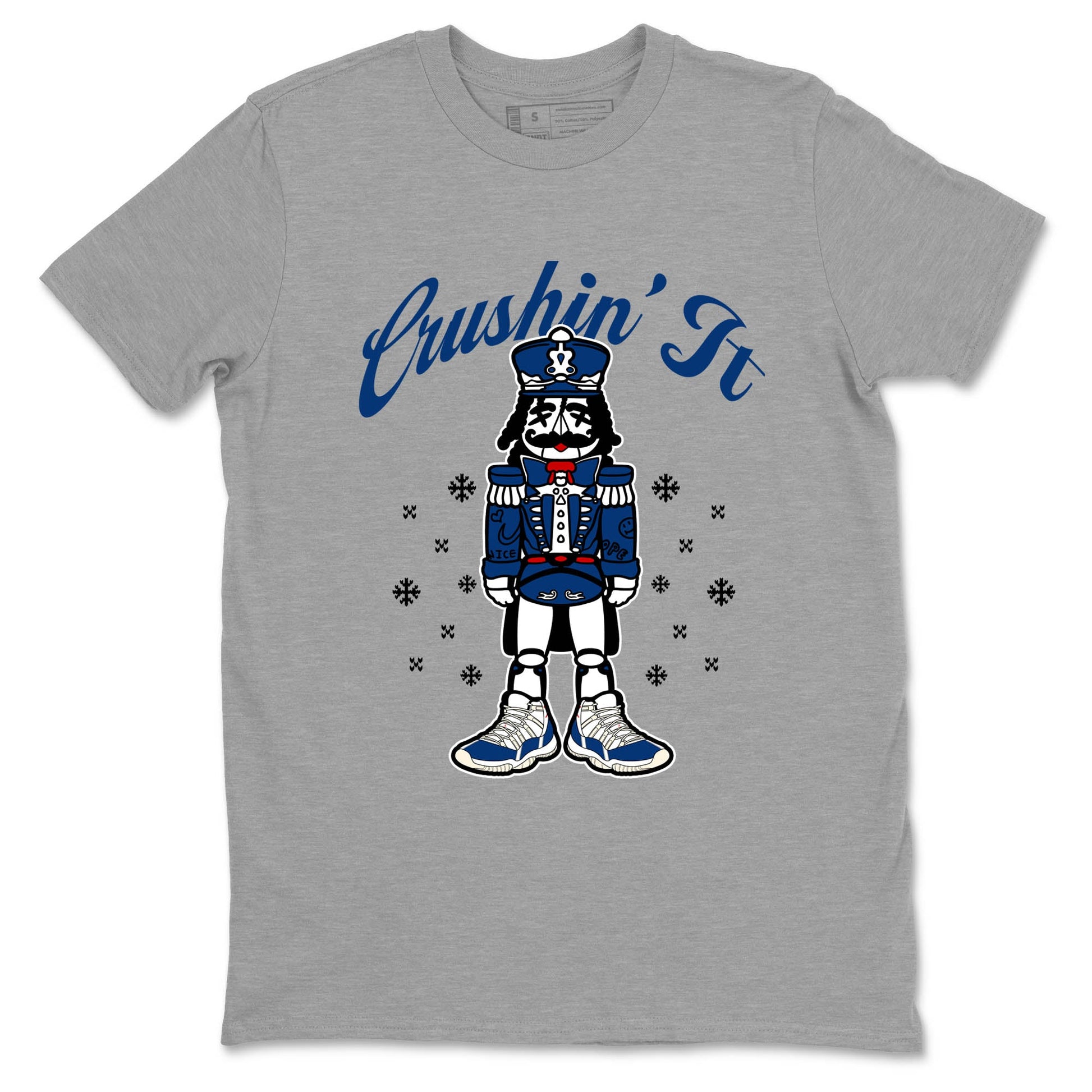 Sneaker Threads – Sneaker Tees To Match Air Jordan 11 Rare Air – Crushin' It Graphic Tee Heather Grey 2. Perfect for Jordan releases 2025 colorways.