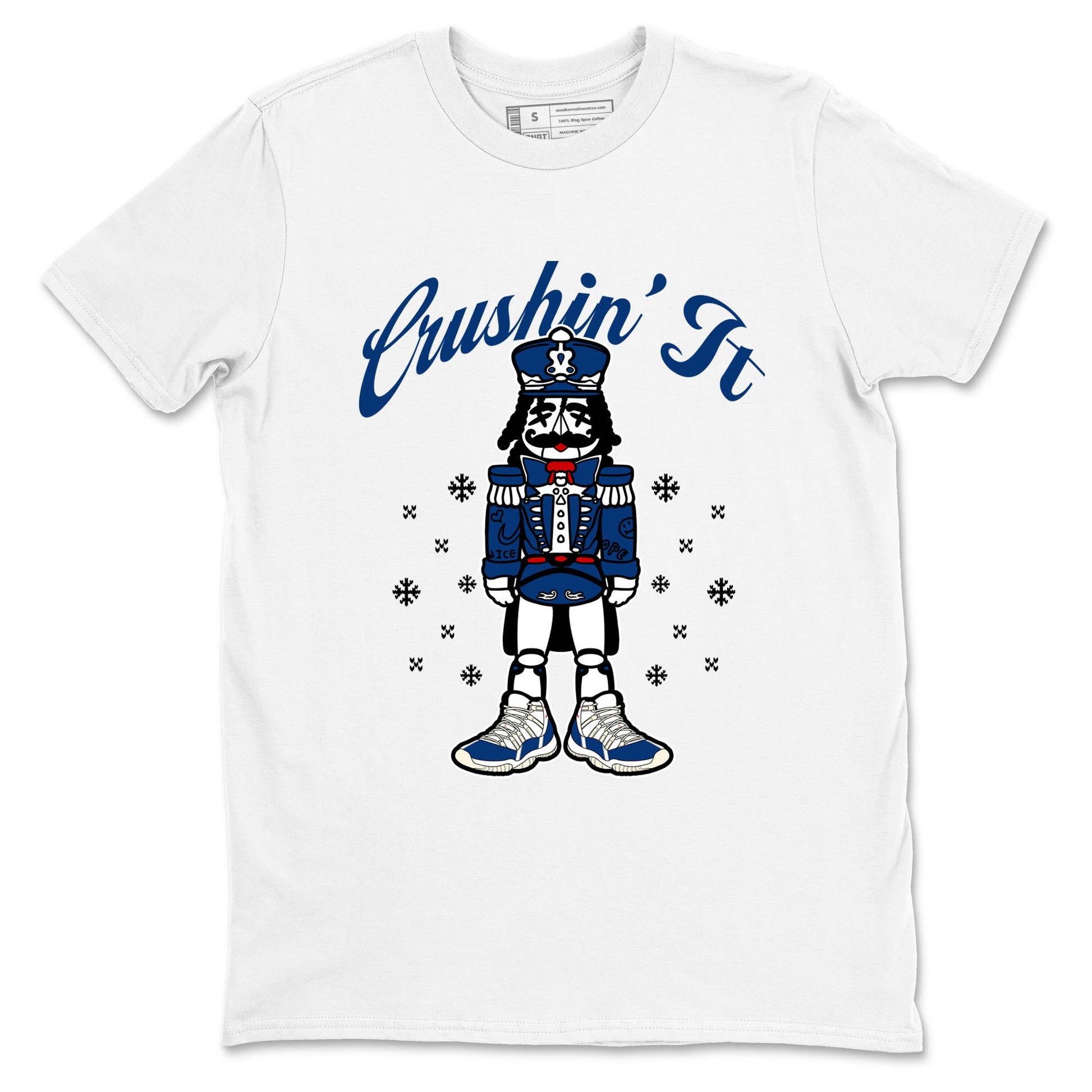 Sneaker Threads – Sneaker Tees To Match Air Jordan 11 Rare Air – Crushin' It Graphic Tee White 2. Perfect for Jordan releases 2025 colorways.