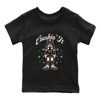 AJ12 Baroque Brown shirts to match jordans Crushin' It best t shirts to wear with jordans SoleFly x Jordan 12 Baroque Brown match shoes to clothes SNRT Sneaker Tees Youth Baby Black 2 tee