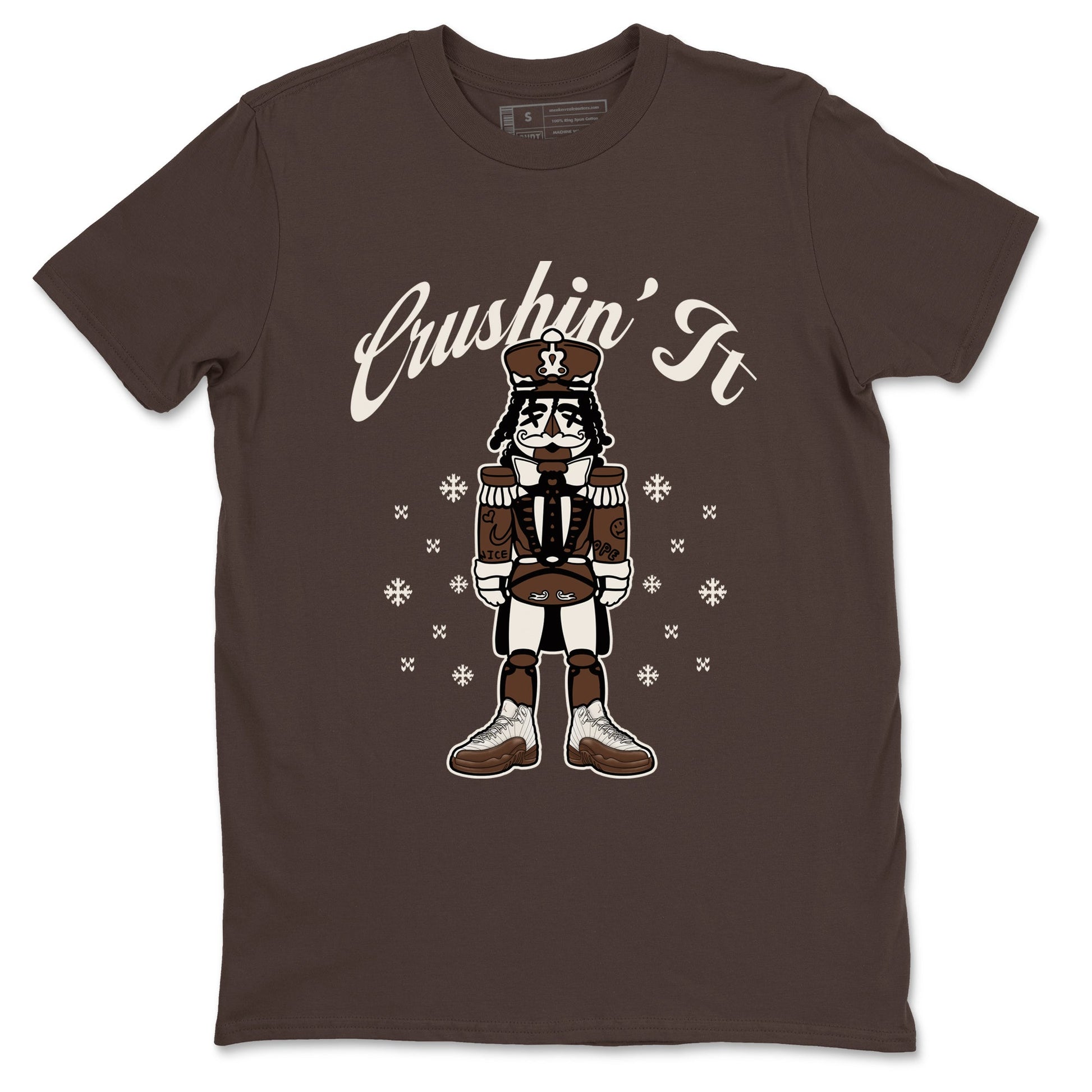 AJ12 Baroque Brown shirts to match jordans Crushin' It best t shirts to wear with jordans SoleFly x Jordan 12 Baroque Brown match shoes to clothes SNRT Sneaker Tees unisex cotton Dark Chocolate 2 shirts