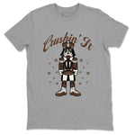 AJ12 Baroque Brown shirts to match jordans Crushin' It best t shirts to wear with jordans SoleFly x Jordan 12 Baroque Brown match shoes to clothes SNRT Sneaker Tees unisex cotton Heather Grey 2 shirts