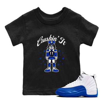 12s Game Royal t shirts to match sneakers Crushin' It Christmas Tee  Blueberry 12s shirt SNRT Sneaker Tees Youth Baby Black 1 tee