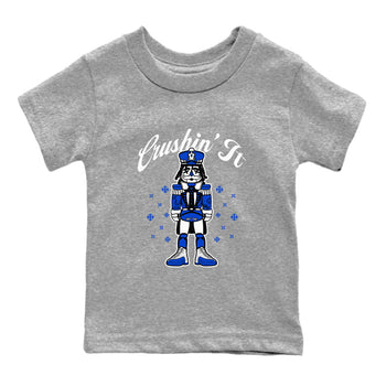 12s Game Royal t shirts to match sneakers Crushin' It Christmas Tee  Blueberry 12s shirt SNRT Sneaker Tees Youth Baby Heather Grey 2 tee
