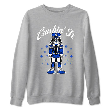 12s Game Royal t shirts to match sneakers Crushin' It Christmas Tee  Blueberry 12s shirt SNRT Sneaker Tees unisex cotton Heather Grey 2 shirts