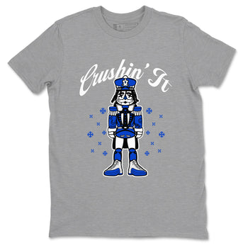 12s Game Royal t shirts to match sneakers Crushin' It Christmas Tee  Blueberry 12s shirt SNRT Sneaker Tees unisex cotton Heather Grey 2 shirts