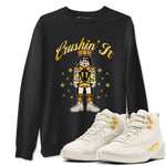 12s Phantom shirts to match jordans Crushin' It sneaker match tees Air Jordan 12 WMNS Phantom match shoes to clothes SNRT Sneaker Tees unisex cotton Black 1 shirts