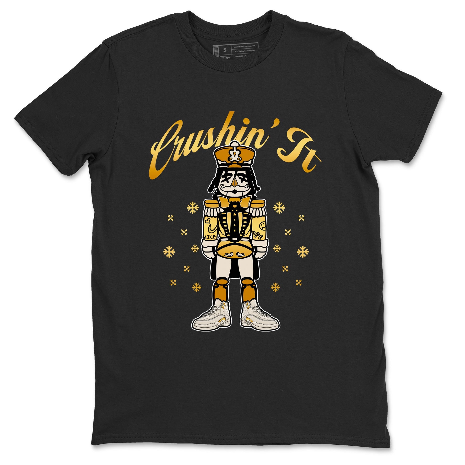 12s Phantom shirts to match jordans Crushin' It sneaker match tees Air Jordan 12 WMNS Phantom match shoes to clothes SNRT Sneaker Tees unisex cotton Black 2 shirts