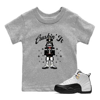 Sneaker Threads – Sneaker Tees To Match Air Jordan 12 Taxi – Crushin' It Youth Graphic Tee Heather Grey 1. Perfect for Jordan releases 2025 colorways.