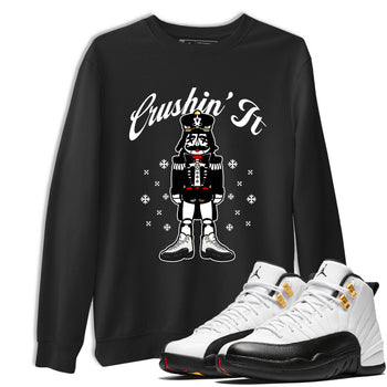 Sneaker Threads – Sneaker Tees To Match Air Jordan 12 Taxi – Crushin' It Graphic Tee Black 1. Perfect for Jordan releases 2025 colorways.