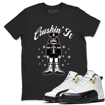 Sneaker Threads – Sneaker Tees To Match Air Jordan 12 Taxi – Crushin' It Graphic Tee Black 1. Perfect for Jordan releases 2025 colorways.