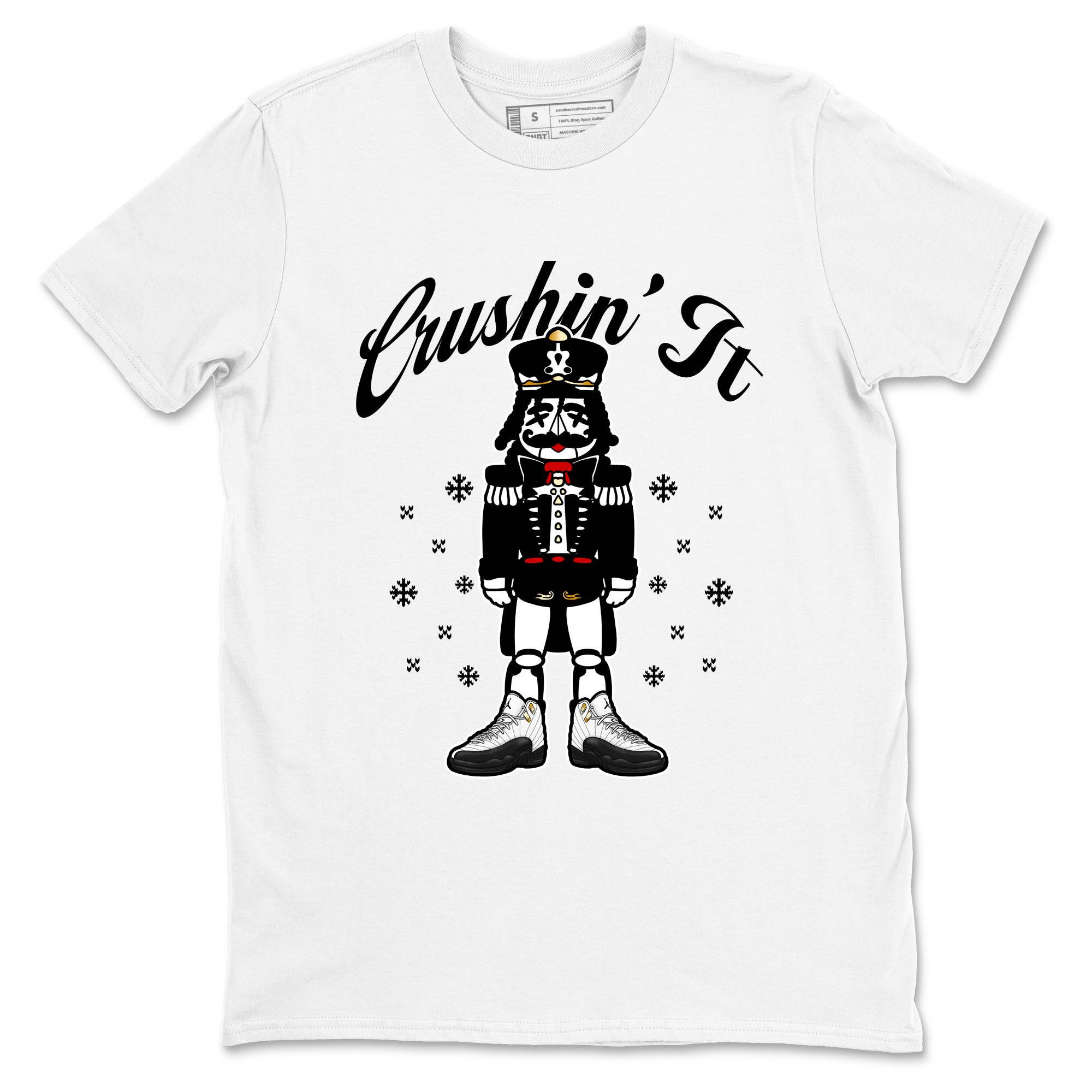 Sneaker Threads – Sneaker Tees To Match Air Jordan 12 Taxi – Crushin' It Graphic Tee White 2. Perfect for Jordan releases 2025 colorways.