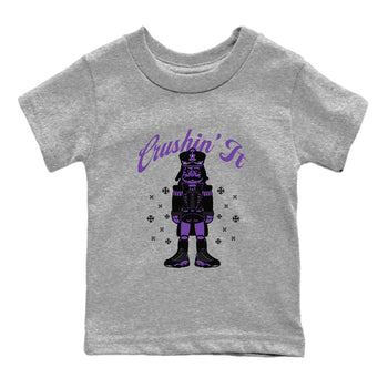 13s Court Purple shirts to match jordans Crushin' It t shirts to match sneakers Air Jordan 13 Retro Court Purple match shoes to clothes SNRT Sneaker Tees Youth Baby Heather Grey 2 tee