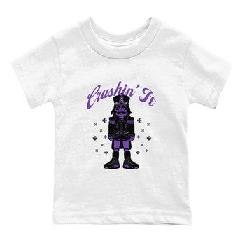 13s Court Purple shirts to match jordans Crushin' It t shirts to match sneakers Air Jordan 13 Retro Court Purple match shoes to clothes SNRT Sneaker Tees Youth Baby White 2 tee