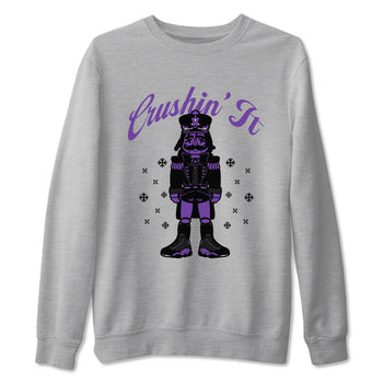 13s Court Purple shirts to match jordans Crushin' It t shirts to match sneakers Air Jordan 13 Retro Court Purple match shoes to clothes SNRT Sneaker Tees unisex cotton Heather Grey 2 shirts