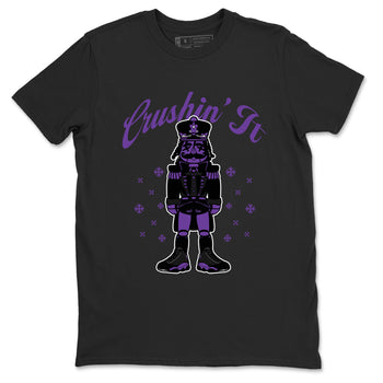 13s Court Purple shirts to match jordans Crushin' It t shirts to match sneakers Air Jordan 13 Retro Court Purple match shoes to clothes SNRT Sneaker Tees unisex cotton Black 2 shirts