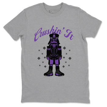 13s Court Purple shirts to match jordans Crushin' It t shirts to match sneakers Air Jordan 13 Retro Court Purple match shoes to clothes SNRT Sneaker Tees unisex cotton Heather Grey 2 shirts