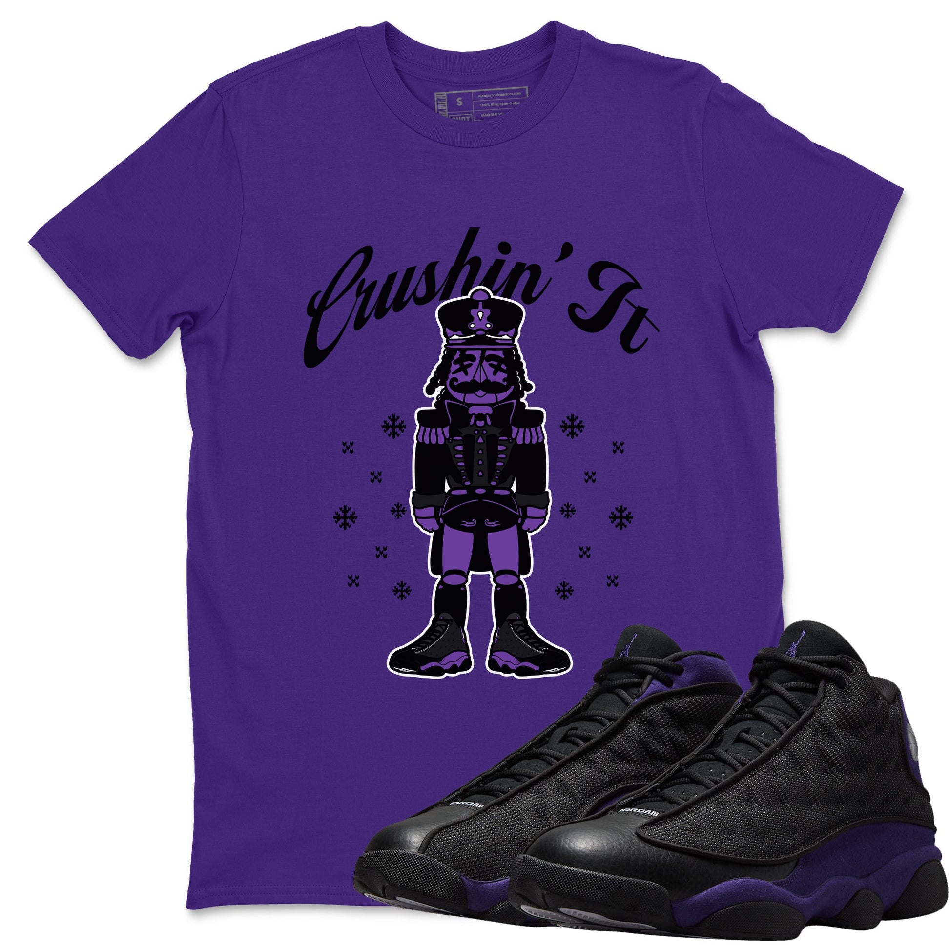 13s Court Purple shirts to match jordans Crushin' It t shirts to match sneakers Air Jordan 13 Retro Court Purple match shoes to clothes SNRT Sneaker Tees unisex cotton Purple 1 shirts