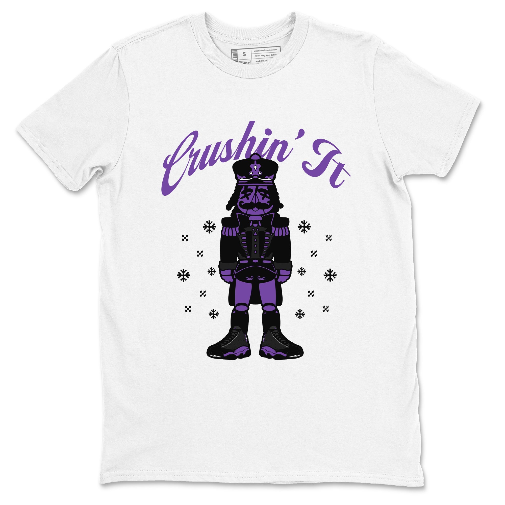 13s Court Purple shirts to match jordans Crushin' It t shirts to match sneakers Air Jordan 13 Retro Court Purple match shoes to clothes SNRT Sneaker Tees unisex cotton White 2 shirts