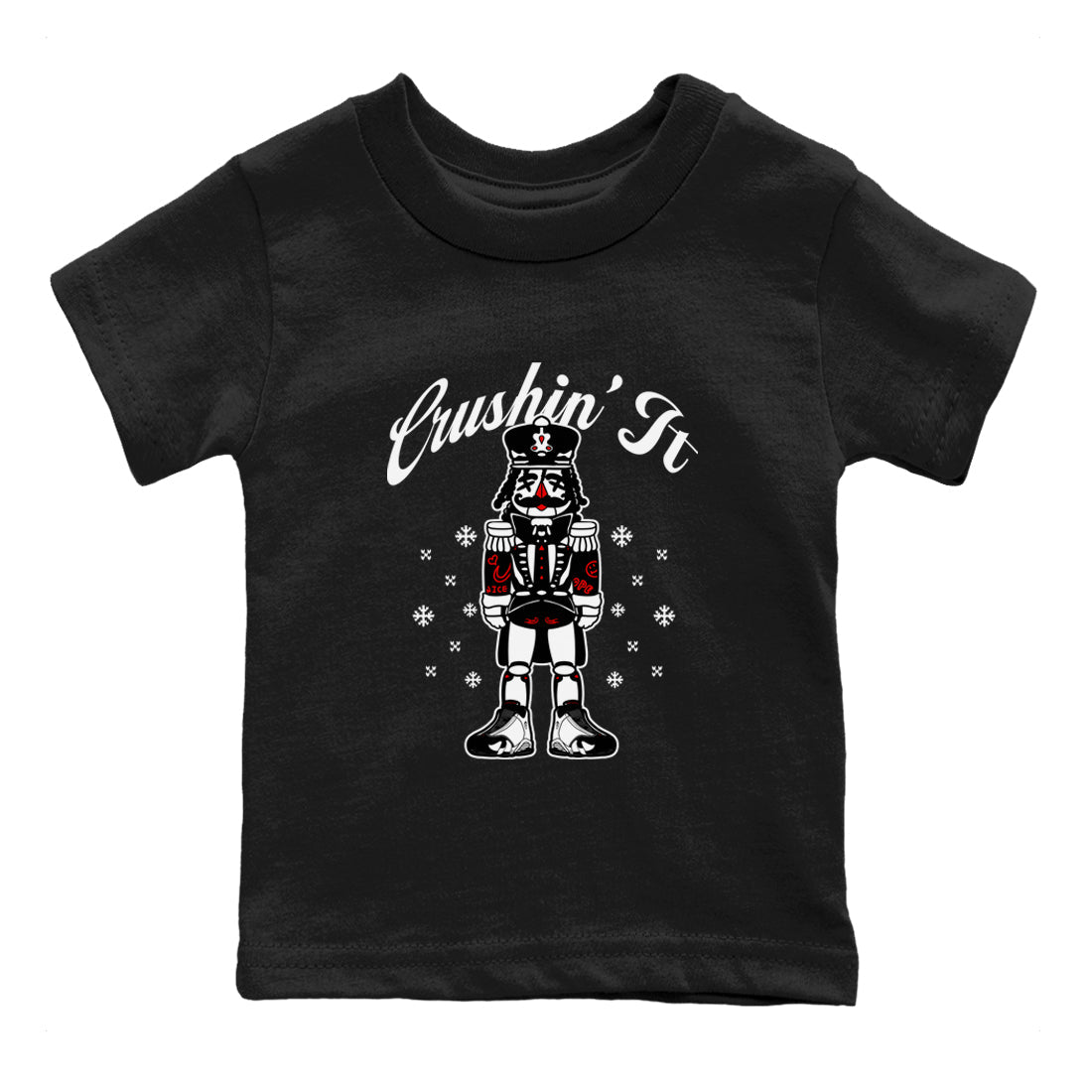 14s Black Toe shirts to match jordans Crushin' It t shirts to match sneakers Air Jordan 14 Retro Black Toe match shoes to clothes SNRT Sneaker Tees Youth Baby Black 2 tee