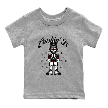 14s Black Toe shirts to match jordans Crushin' It t shirts to match sneakers Air Jordan 14 Retro Black Toe match shoes to clothes SNRT Sneaker Tees Youth Baby Heather Grey 2 tee