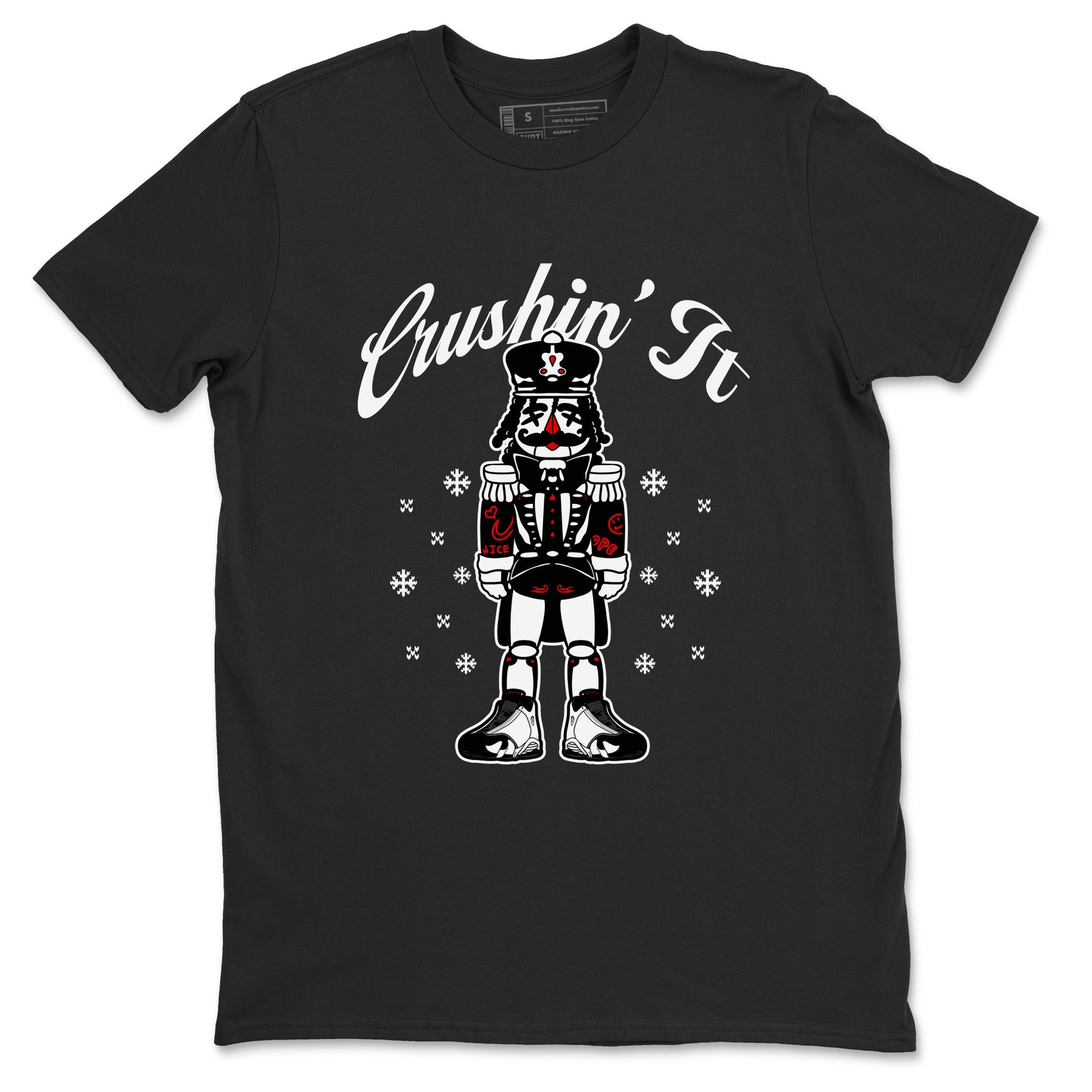 14s Black Toe shirts to match jordans Crushin' It t shirts to match sneakers Air Jordan 14 Retro Black Toe match shoes to clothes SNRT Sneaker Tees unisex cotton Black 2 shirts