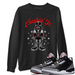 3s Black Cement t shirts to match sneakers Crushin' It Christmas Tee  Jordan 3 Retro Black Cement shirt SNRT Sneaker Tees unisex cotton Black 1 shirts