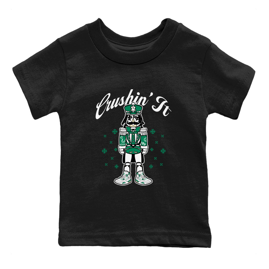 4s Oxidized Green shirts to match jordans Crushin' It t shirts to match sneakers Air Jordan 4 Retro Oxidized Green match shoes to clothes SNRT Sneaker Tees Youth Baby Black 2 tee