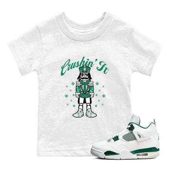 4s Oxidized Green shirts to match jordans Crushin' It t shirts to match sneakers Air Jordan 4 Retro Oxidized Green match shoes to clothes SNRT Sneaker Tees Youth Baby White 1 tee
