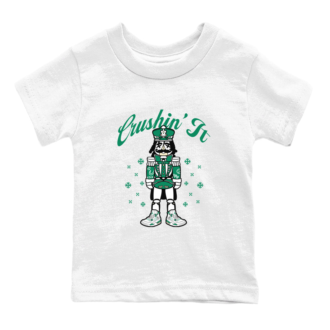 4s Oxidized Green shirts to match jordans Crushin' It t shirts to match sneakers Air Jordan 4 Retro Oxidized Green match shoes to clothes SNRT Sneaker Tees Youth Baby White 2 tee