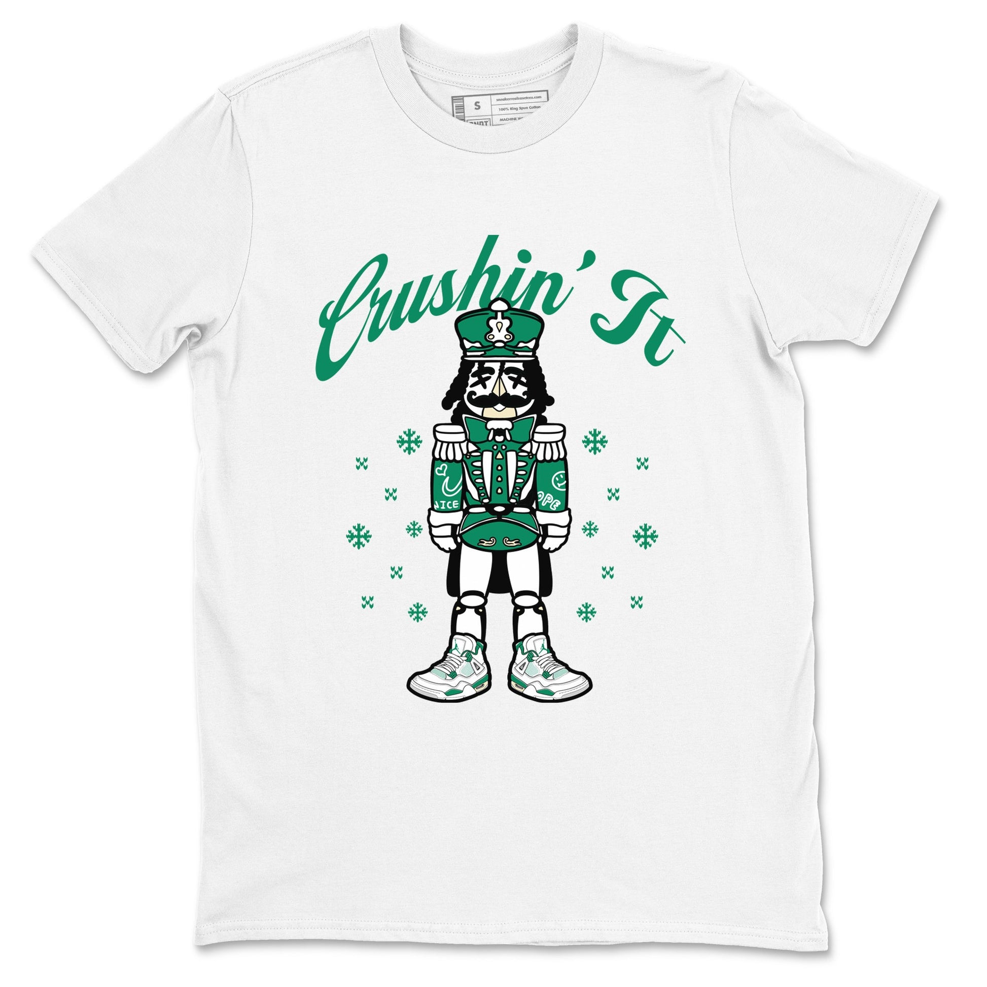 4s Oxidized Green shirts to match jordans Crushin' It t shirts to match sneakers Air Jordan 4 Retro Oxidized Green match shoes to clothes SNRT Sneaker Tees unisex cotton White 2 shirts