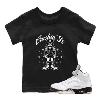 5s White Black shirts to match jordans Crushin' It sneaker match tees Air Jordan 5 Retro White Black match shoes to clothes SNRT Sneaker Tees Youth Baby Black 1 tee